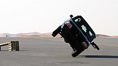 Mark Hager gets airborne at the Al Ain air show.