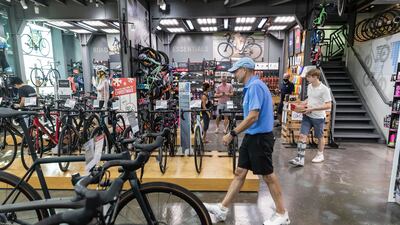 The Cycle Hub in Dubai Motor City enjoyed a boom in business once the Covid-19 lockdown was lifted in 2020. Antonie Robertson / The National