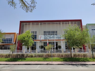 Flags at half-mast at Dubai British School in Jumeirah Park. Photo: Dubai British School