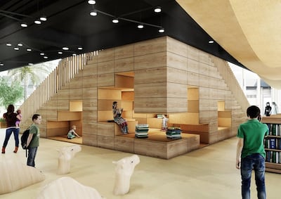 A render of the Abu Dhabi Children’s Library. Courtesy Department of Culture and Tourism Abu Dhabi