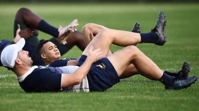South Africa full-back Willie Le Roux and wing Cheslin Kolbe. AFP