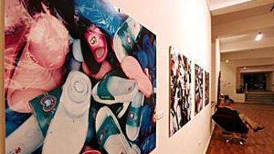 The Ebdaa Gallery in Cairo, which is displaying the shoe-themed exhibition.