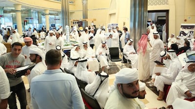Crowds of investors attended the Nakheel offices in Dubai. Courtesy Nakheel