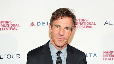 Dennis Quaid will tee off alongside footballer Luis Figo, Hercules star Kevin Sorbo, and Hellboy’s Ron Perlman. Monica Schipper / Getty Images For Hamptons International Film Festival / AFP