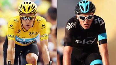 Sir Bradley Wiggins, left, and Chris Froome have been jostling to be the principal rider for Team Sky.