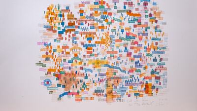 An artwork by Faris Badwan, created during a phone call with Selina Denman. Photo: Faris Badwan