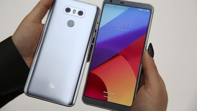 The LG G6, above, with its two 13MP rear cameras. Paul Hanna / Reuters