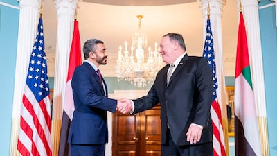 UAE Minister of Foreign Affairs and International Co-operation Sheikh Abdullah bin Zayed Al Nahyan visits Washington DC and meets US Secretary of State Mike Pompeo. WAM