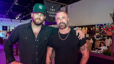 The Flower Shop owners, Ronnie Flynn (L) and Dylan Hales at Semi Permanent Middle East. The art and design festival takes place at Manarat Saadiyat, Abu Dhabi. All photos by Victor Besa / The National