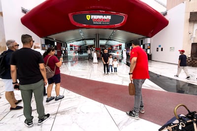Ferrari World is among the attractions high up on tourists' lists when they visit the UAE. Victor Besa / The National