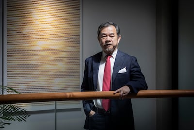 Prof Eric Xing, MBZUAI president, spoke about how the UAE is very much at the forefront of AI research. Antonie Robertson / The National