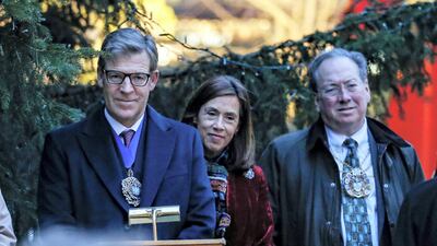 William Russell, the Lord Mayor of the City of London, says both the UAE and UK can be global pioneers in sustainable finance. Getty Images