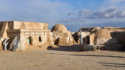 The set of the fictional 'Mos Espa spaceport' used in the filming of the 'Star Wars' film franchise in Ong Jemel (Camel's Neck), north of Tunisia's south-western Nefta oasis. AFP