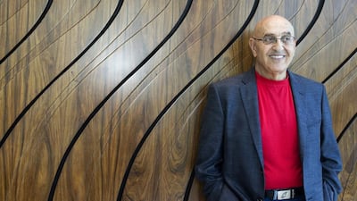 Nabil Sawalha, the Jordanian comic veteran, says you should smile when people insult you and say 'you are totally right'. Mona Al-Marzooqi / The National