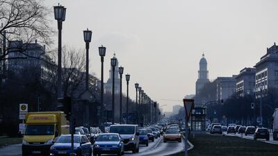 A main road in Berlin, Germany. Rents have risen a long way despite a 'rent brake' in the city. Markus Schreiber/AP