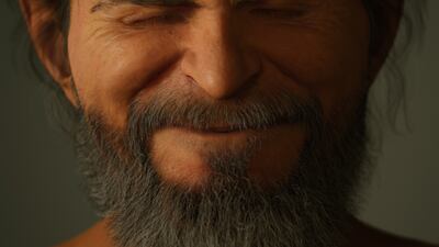 A prehistoric healer from Serbia, whose facial expressions have been animated in a digital reconstruction. Photo: Expo Serbia Pavilion