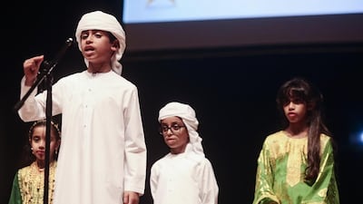 Students from the Al Yasmina School helped raise funds during the charity talent show. Lee Hoagland / The National