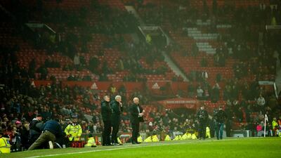 View of empty seats during the Premier League match between Manchester United and Burnley. EPA