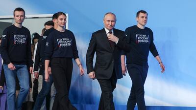 'I want to thank all of you and all citizens of the country for your support and this trust,' Mr Putin said. EPA