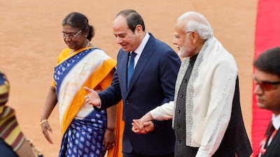 As well as being chief guest for India's Republic Day celebrations, Mr El Sisi's visit commemorates the 75th anniversary of diplomatic relations between Cairo and Delhi. Reuters