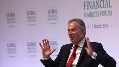 Former British prime minister Tony Blair has called for the West to combine with regional forces and “crush” ISIL. Ravindranath K / The National
