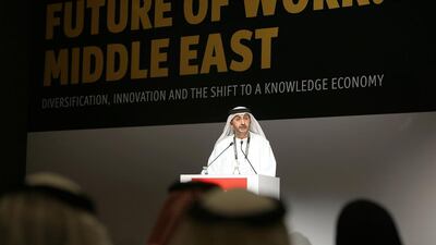 Abdullah Al Saleh, undersecretary of the Ministry of Economy, said that the oil price slump will encourage the UAE to be determined to diversify the economy. Pawan Singh / The National