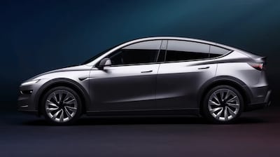 The latest Model Y has a new nose and narrower headlights. Photo: Tesla