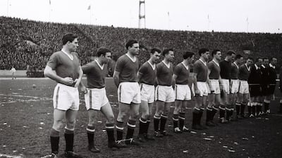 Duncan Edwards (far left), 177 games. Getty