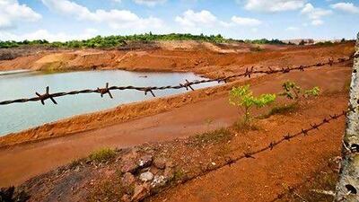 Chowgule iron ore mine, south Goa. The mine is at a standstill and the workers nowhere to be seen after mining was banned in the state.
