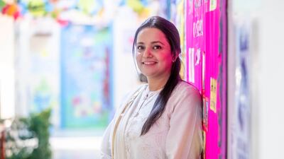 Nadia Alamgir, Pakistani kindergarten teacher at The Indian Academy, Dubai, thrives on the bond created between herself and her pupils. Ruel Pableo for The National