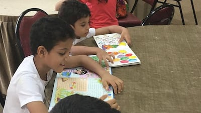 Children attend a reading session at the Fujairah Culture and Knowledge Development Centre. Courtesy Photo