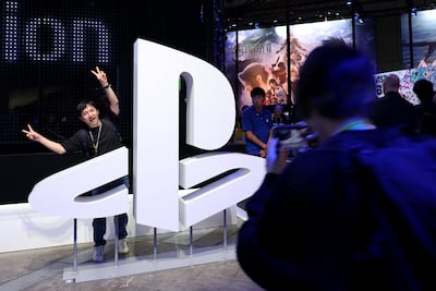 Sony PlayStation signage at the Tokyo Game Show. Bloomberg