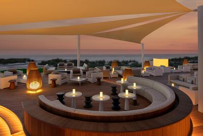 Buddha Bar Beach at the St Regis Saadiyat Island Resort, Abu Dhabi. Courtesy St Regis