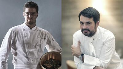 Ossiano’s chef de cuisine, Gregoire Berger, above left, will collaborate with Jean Francois Piege.