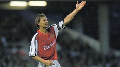 7th: The 'donkey' references from earlier in Tony Adams' career faded away as he captained a sensational Arsenal side to glory in the late 1990s. A true leader on the pitch. Getty Images