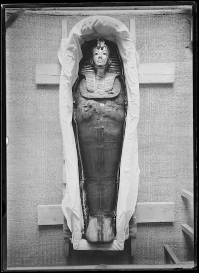 A century-old photograph of the tomb of Tutankhamen. Photo: Griffiths Institute