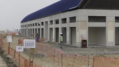 Construction at the night market on Nakheel's Deira Islands project in Dubai. Christopher Pike / The National
