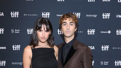 Rozzi, left, and Alex Wolff attend the'"Susie Searches' premiere at Tiff Bell Lightbox on September 9. Getty Images / AFP
