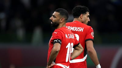 Egypt's Mohamed Salah looks dejected after Sadio Mane's goal. Reuters