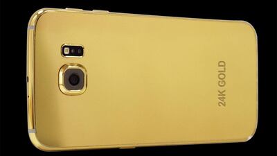 The gold-plated edition of the Samsung Galaxy S6. Courtesy Axiom Telecom