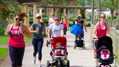 BuggEFit classes, which uses prams as an exercise tool, will be held outdoors every Sunday, Tuesday and THursday. Courtesy BuggEFit