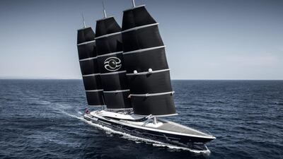 Jeff Bezos's new yacht is expected to be a larger version of the Black Pearl, and will have three huge masts, but no helipad. Courtesy Oceanco