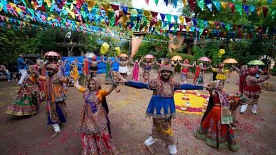 The garba is one of the highlights of Navratri. AP