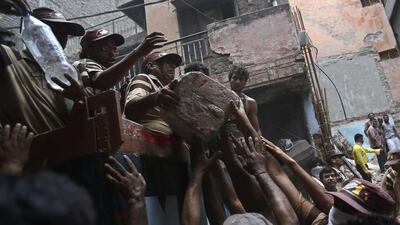 Most homes in that part of the capital were built without permission and using substandard materials, said police officer Madhur Verma. Anindito Mukherjee/Reuters