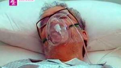 A frame from the Channel 4 news website shows Abdel Basset al Megrahi in a hospital bed in Tripoli on Sunday.