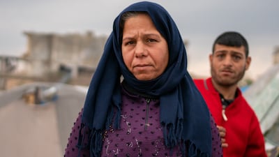 ‘My family and I survived the destruction of our house in the earthquake, though my husband, my children and I were all injured,’ Jindires resident Sabiha Sido, 53, told The National. The quake killed about 60,000 people in Syria and Turkey