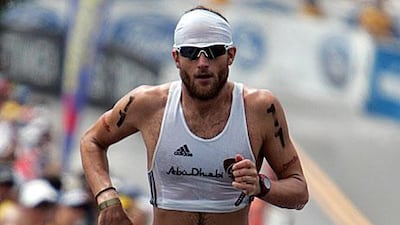 Faris al Sultan in action in last year’s Ironman World Championship in Hawaii.