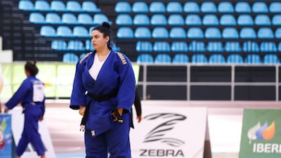 Mahboubeh Barbari Zharfi in action during the European Open Judo of Madrid 2023. Shutterstock