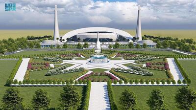 An illustration of the King Salman Mosque to be built at the International Islamic University in Pakistan. SPA