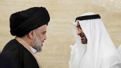 Sheikh Mohammed Bin Zayed, Crown Prince of Abu Dhabi and Deputy Supreme Commander of the Armed Forces, met with Iraqi Shiite leader Moqtada Al Sadr in Abu Dhabi earlier this week. Retuers